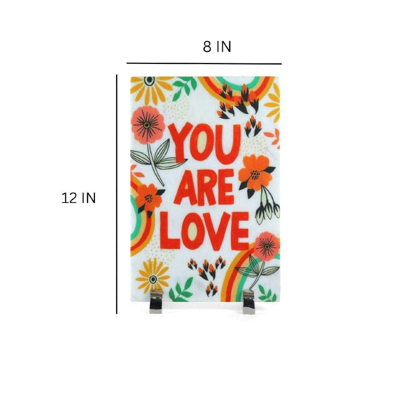 You Are Love Printed Marble Showpiece Table Accent media 6