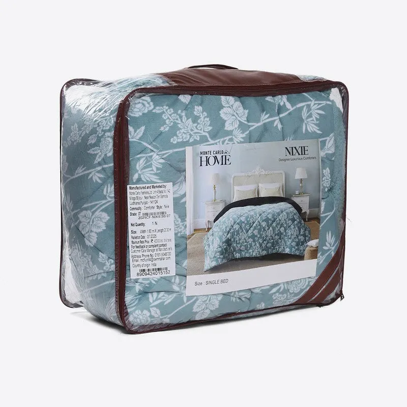 Monte Carlo Floral Bliss Comforter (Green)- 1114 GSM media 7