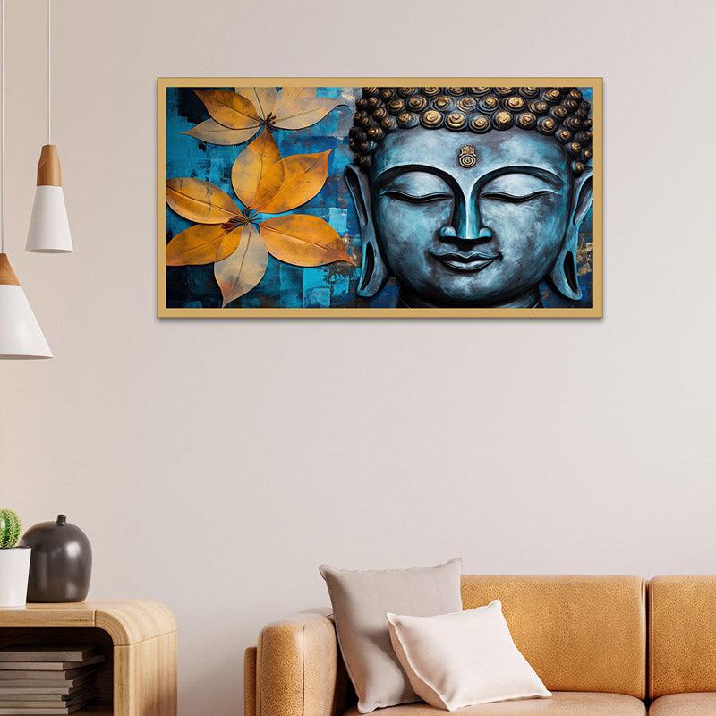 Buddha Sidhanta Canvas Wall Painting With Frame