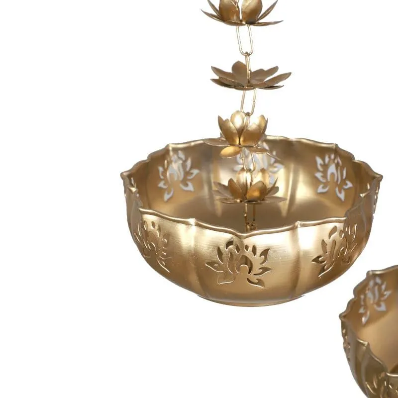 Lotus Cascade Hanging Urli - Set Of Two media 4