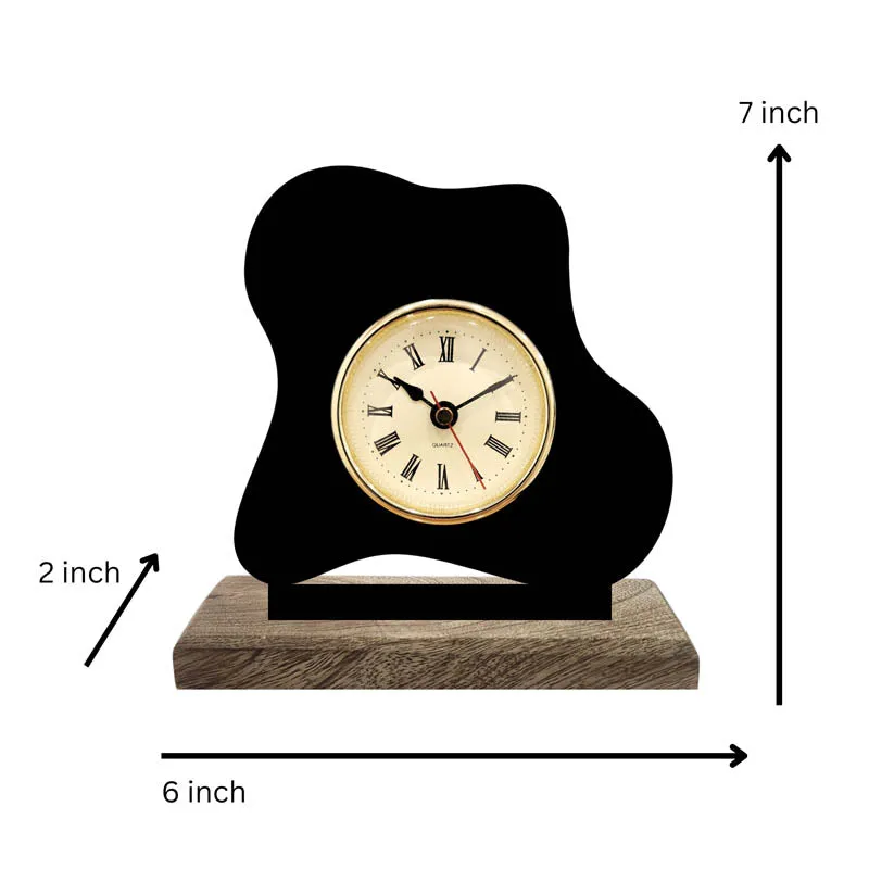 Metamorphosis Iron & Mango Wood Table Clock media 5