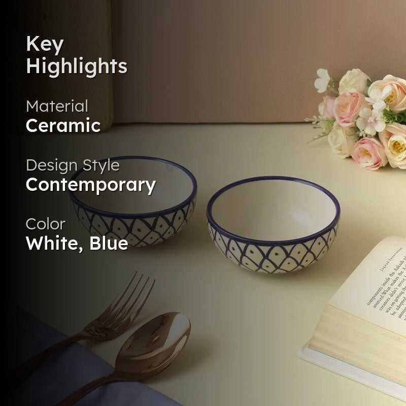 Kinni Ceramic Bowl - Set Of Two media 2