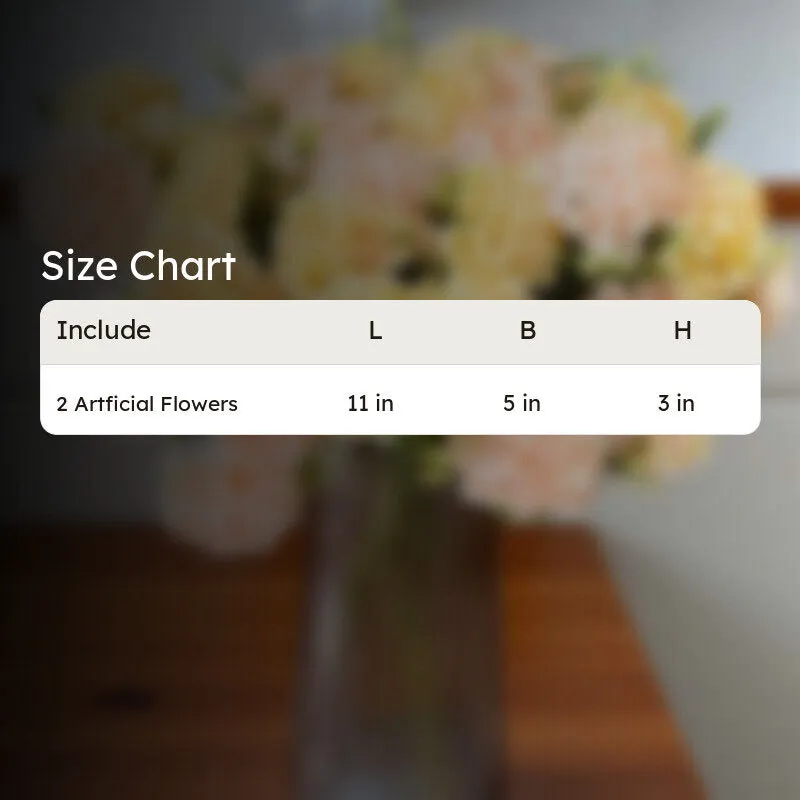 Bloom Hydrangea Artificial Flowers (Yellow) - Set Of Two media 10