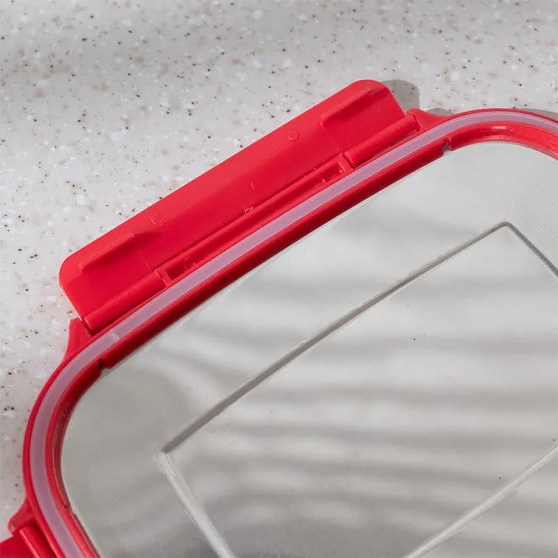 Vidora Red Stainless Steel Lunch Box (775/150 mL) - Two Piece Set media 5