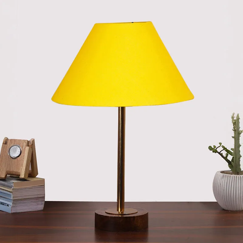 Cotin II Rodin Wooden Table Lamp - Yellow,Gold,Brown media 3