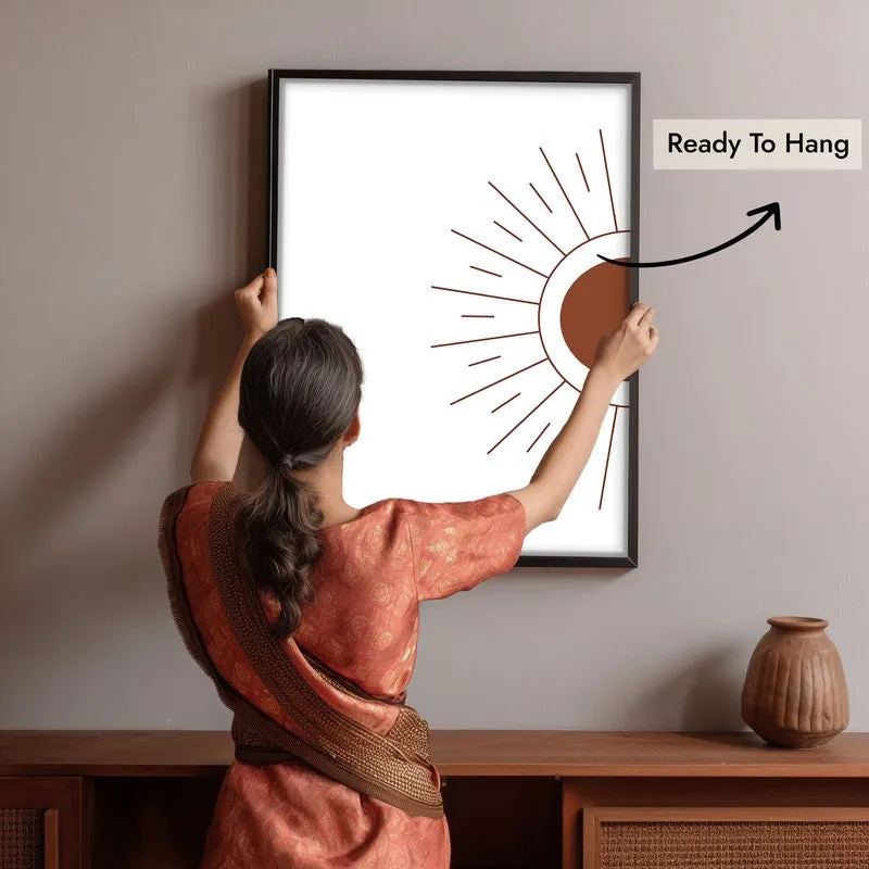 Amber Ray Canvas Wall Painting With Black Frame media 10