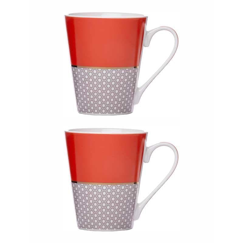 Honeycomb Porcelain Coffee Mug (320 mL Each) - Set of Two media 3