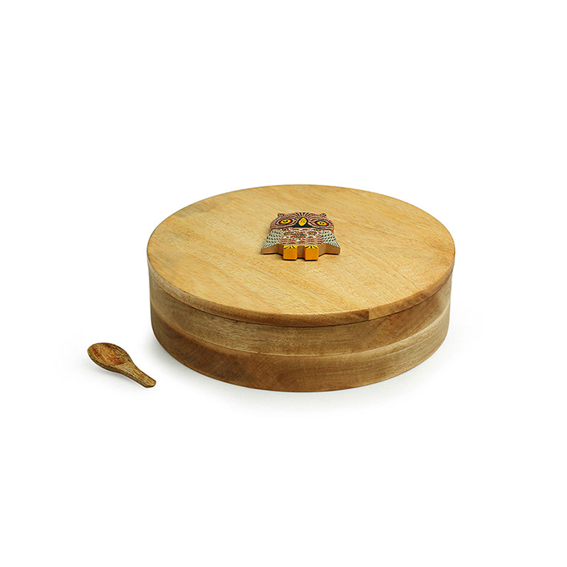 Tarkari Mango Wood Masala Box - Nine Piece Set media 4