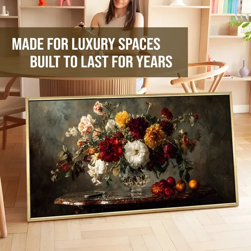 Opaline Rose Canvas Wall Painting With Frame media 5