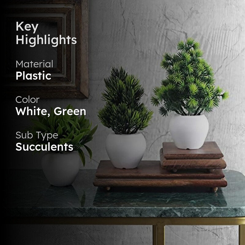 Veveri Faux Plant In Apple Pot - 15 cms media 2