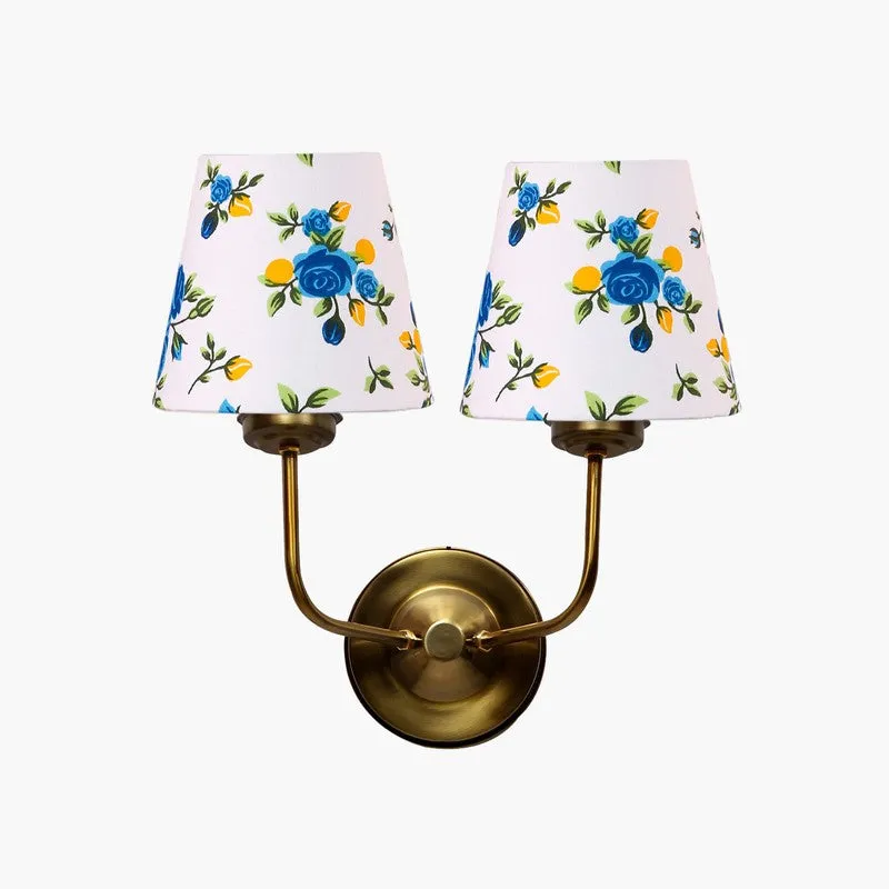 Floranira Fleur Duo Cone Metal Wall Lamp - White,Blue media 5