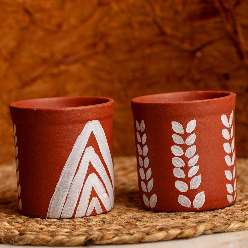 Anvi Handpainted Terracotta Kulhad - Set Of Two