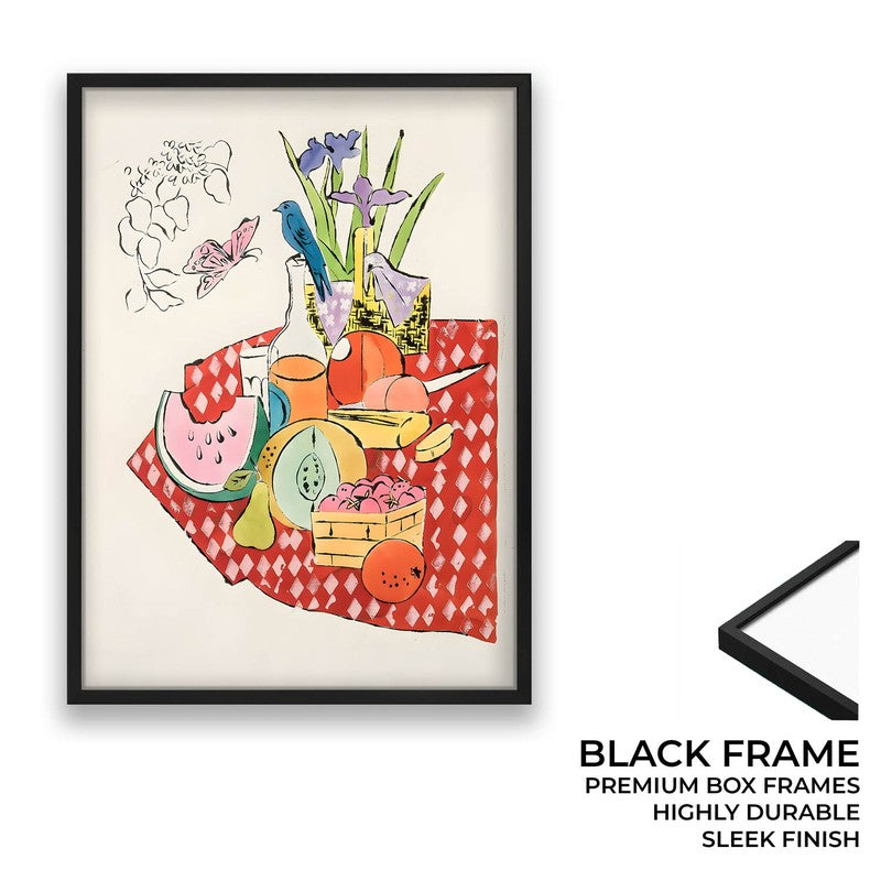 Savory Scene Archival Canvas Wall Art - Black media 8