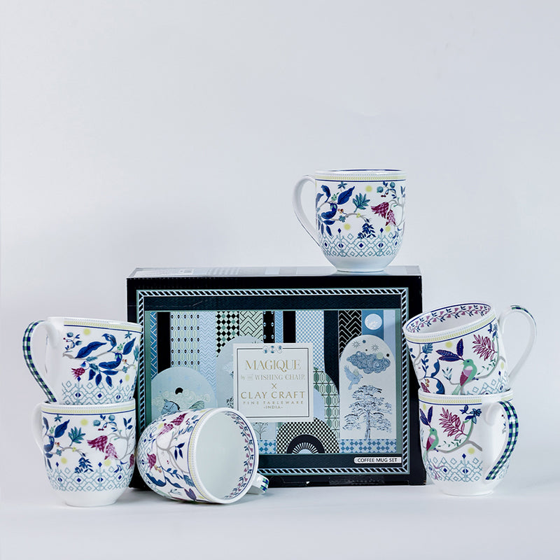 Magique: Parrot Tulip Garden Fine China Mug (200 mL Each) - Set of Six media 8