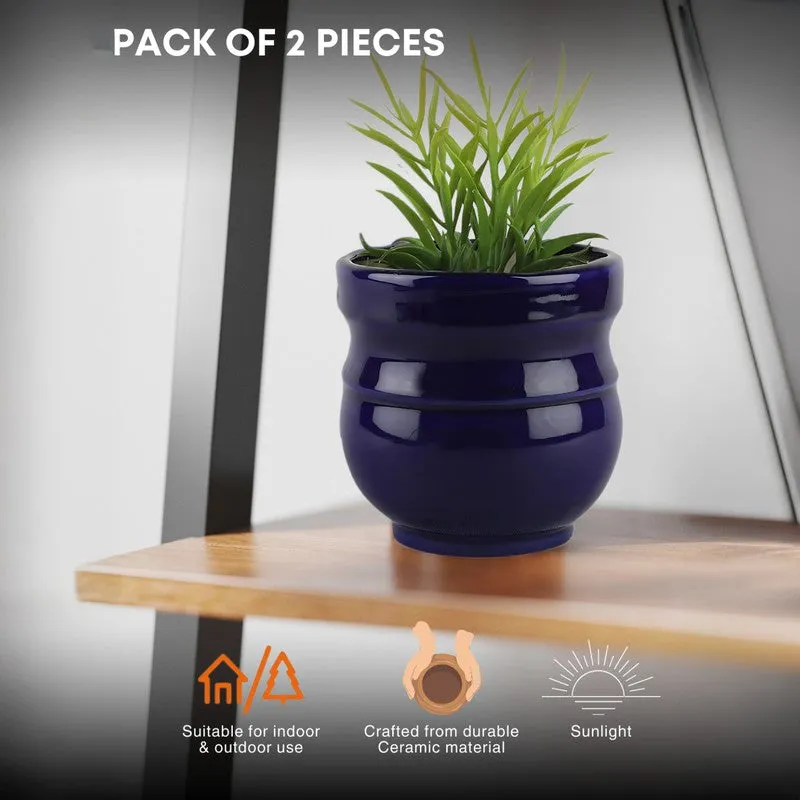 VelourVista Pots Blue - Set Of Two media 8