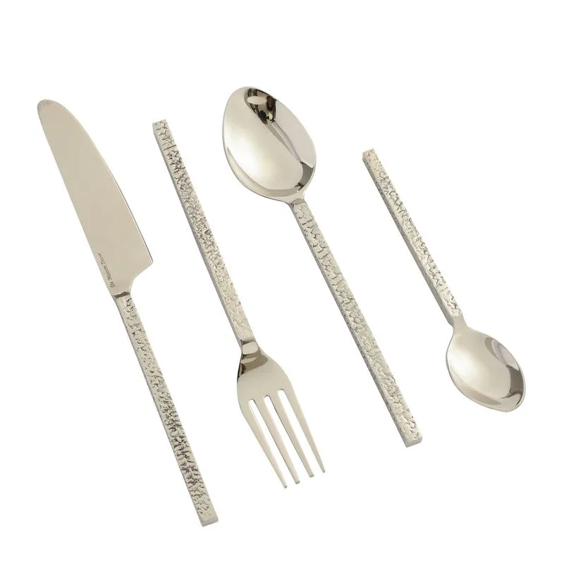 Silvora Stainless Steel Cutlery Set (Silver) - Sixteen Piece Set media 3