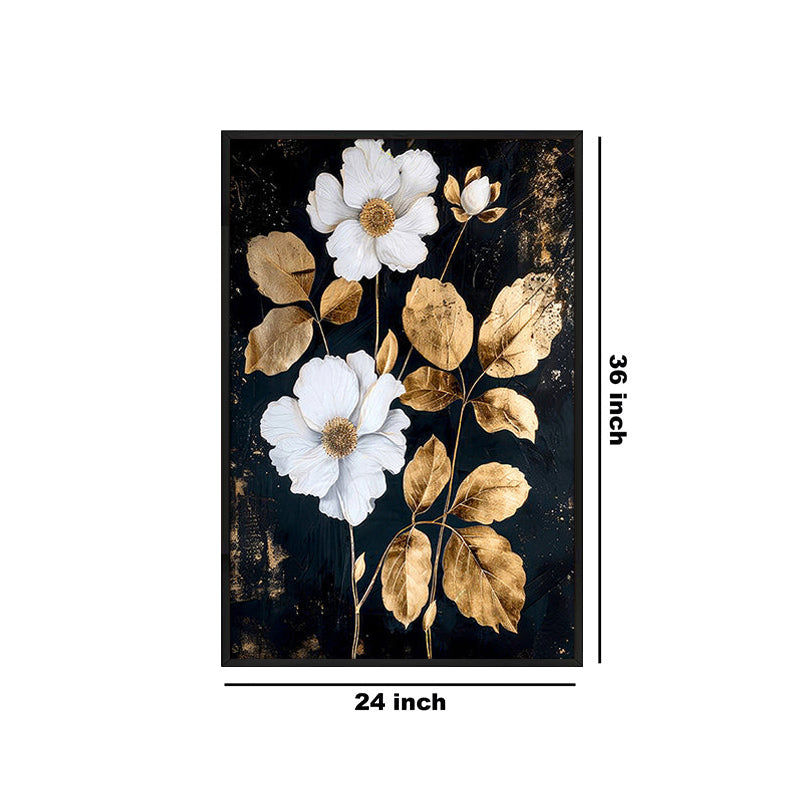 Nox Luminosa Floral Wall Painting With Frame media 7
