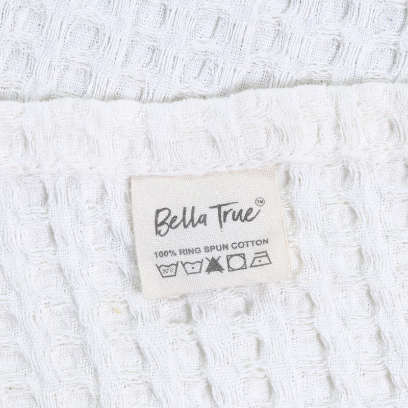 Axitra Wafel Weave Cotton Blanket - WHite media 4