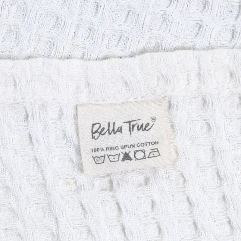 Axitra Wafel Weave Cotton Blanket - WHite media 4