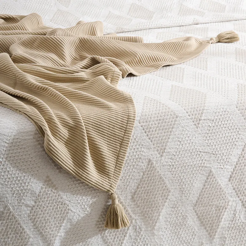 Nestlin Tassled Throw - Beige media 3
