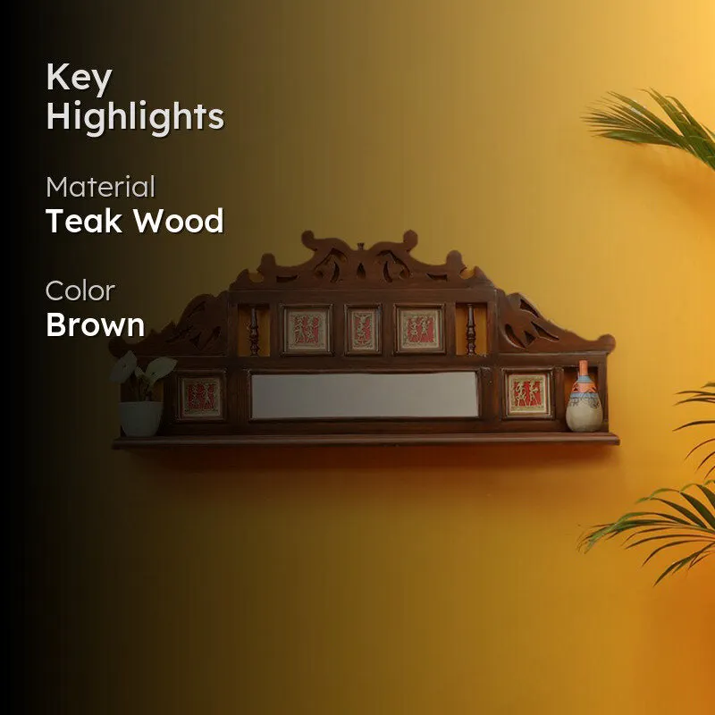 Alia Teak Wood Shelve media 2