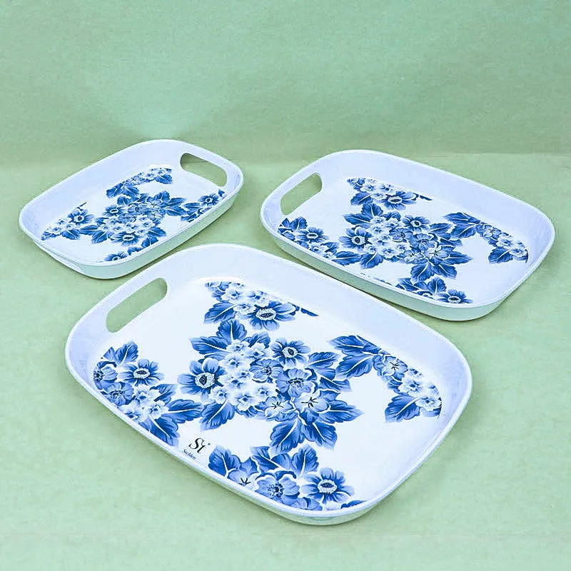 Geralada Floral Serving Tray - Set Of Three media 4