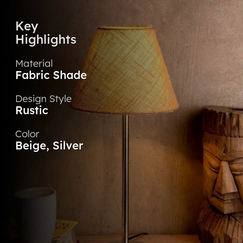 Classy Fabric Table Lamp - Beige media 2