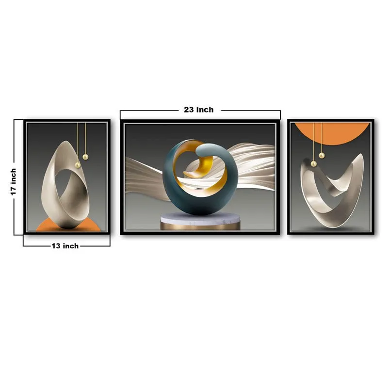 Gia Canvas Wall Art With Frame - Set Of Three media 8