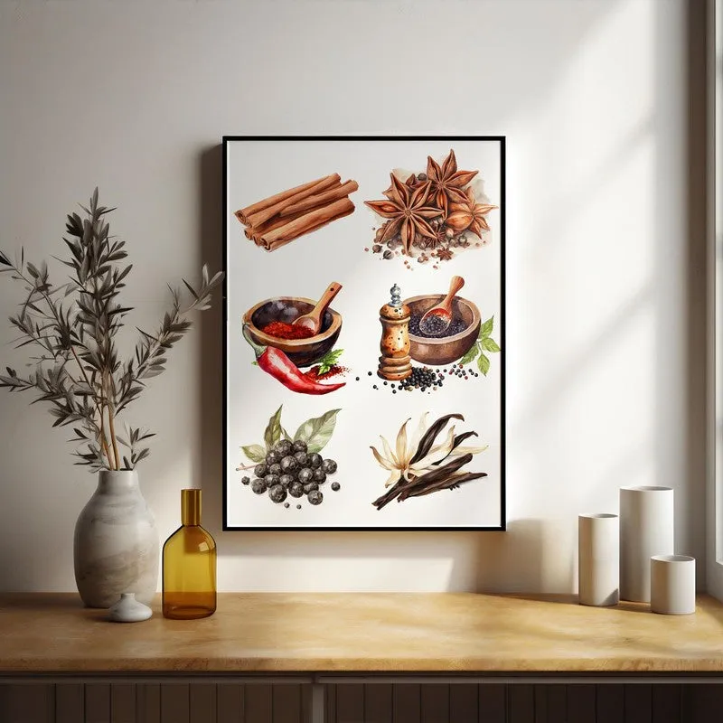 Whispers Of Spice Framed Canvas Wall Painting media 5