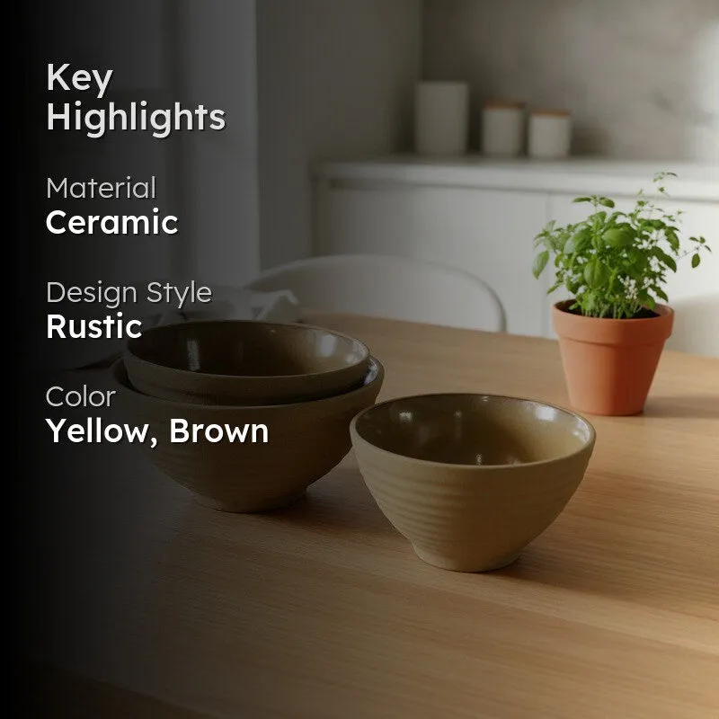Earth & Amber Snack Bowl - Set of Three media 2