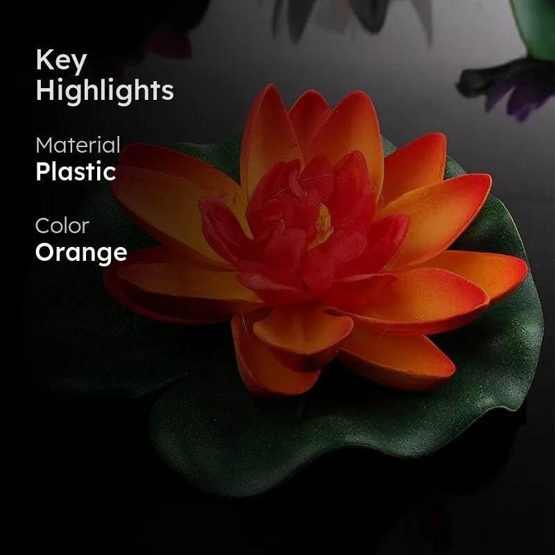 Faux Floating Lotus (Orange) - Set Of Six media 2