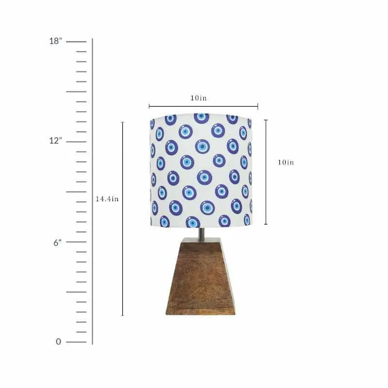 Semi Pyramid Eye Fabric Table Lamp - Purple,Brown media 8