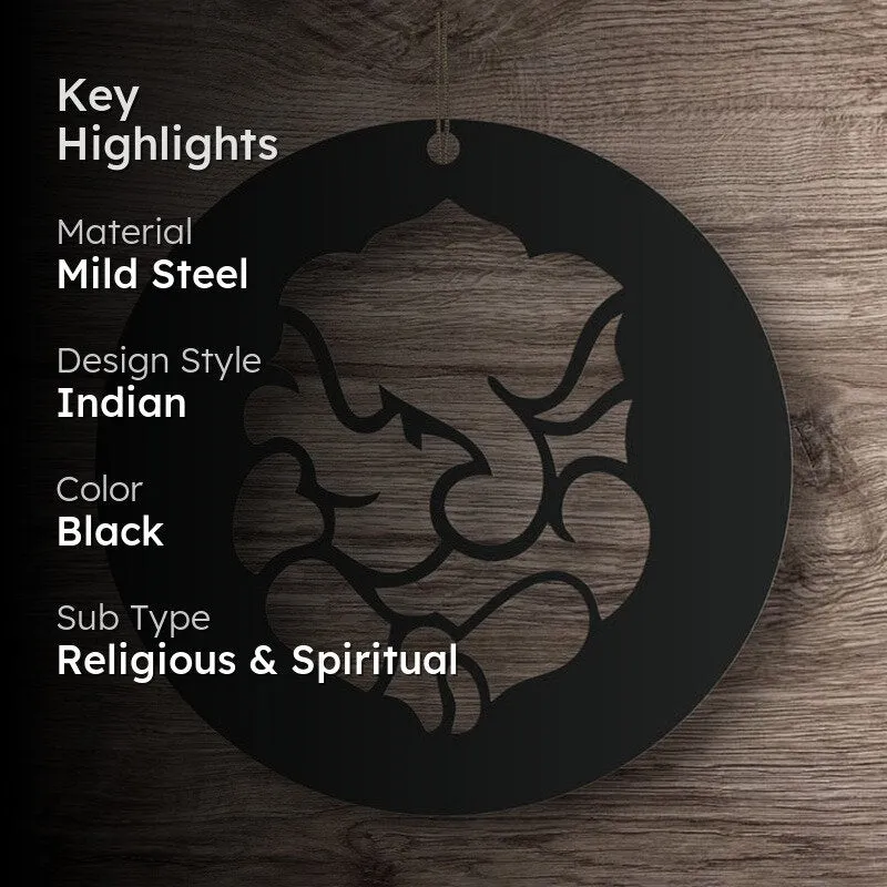 Ekadanta Mild Steel Wall Accent media 2
