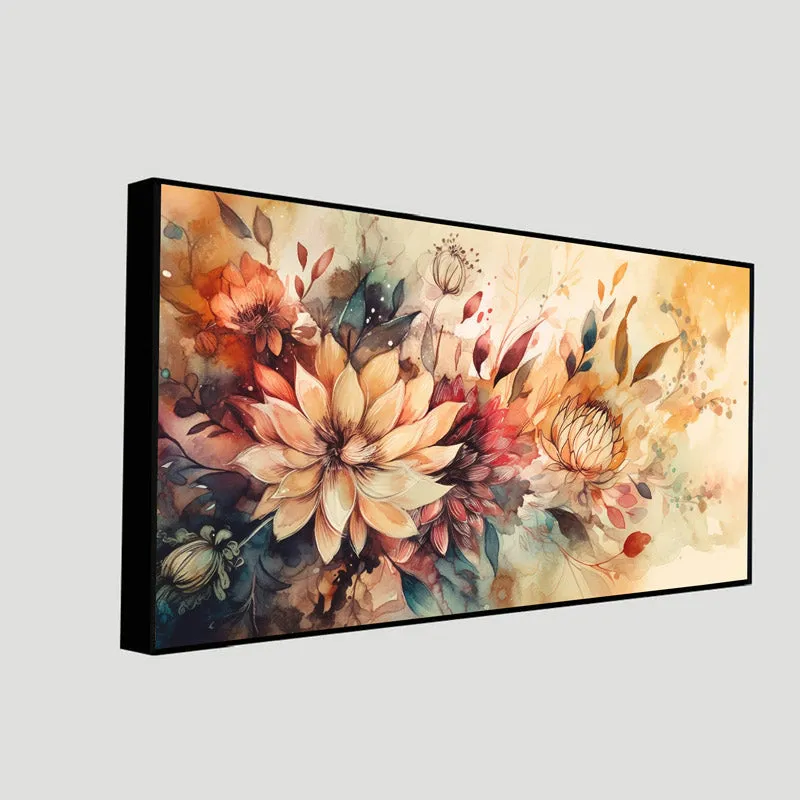 Pastel Fluer Floral Canvas Wall Painting media 5