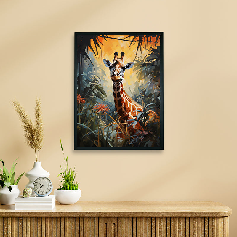 Jungle Giraffe Canvas Wall Art