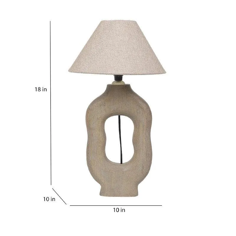 Truda Tissle Fabric Table Lamp - Beige,White media 5