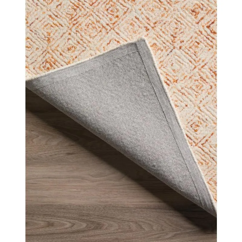 Timeless Textures Hand Tufted Wool Rug - Orange & White media 4