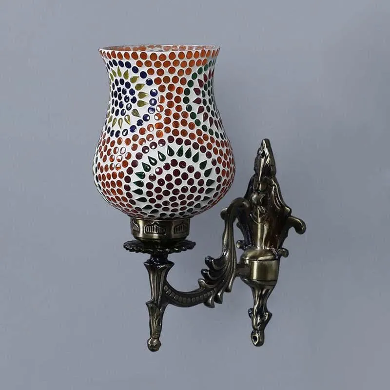 Enlightened Mandala Glass & Metal Wall Lamp media 4
