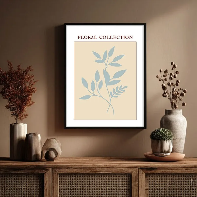 Midnight Flora Canvas Wall Painting With Black Frame media 6