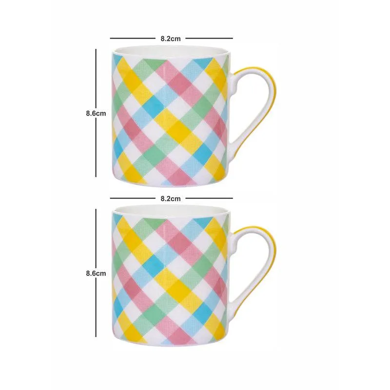 Maxi Cross Bone China Coffee Mug (360 mL Each) - Set of Two - 3