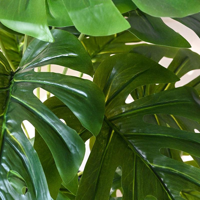 Faux Everlasting Monstera Plant With Black Plastic Pot - 79 cm (2.6 ft) media 3