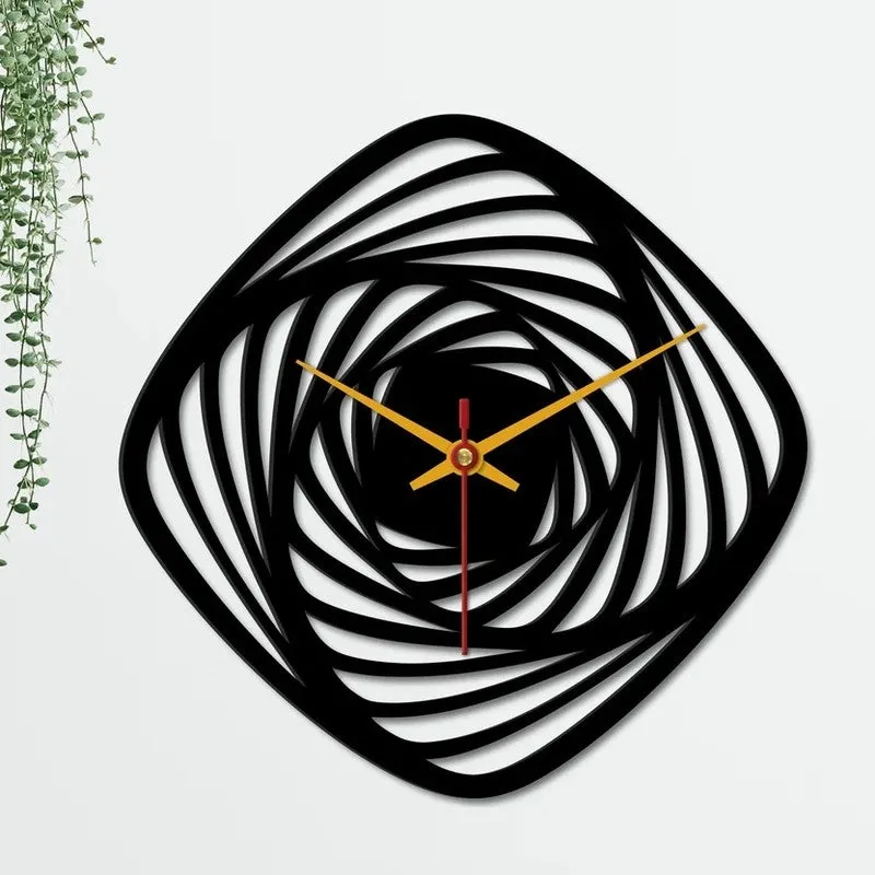 Angled Frame Wooden Wall Clock media 5