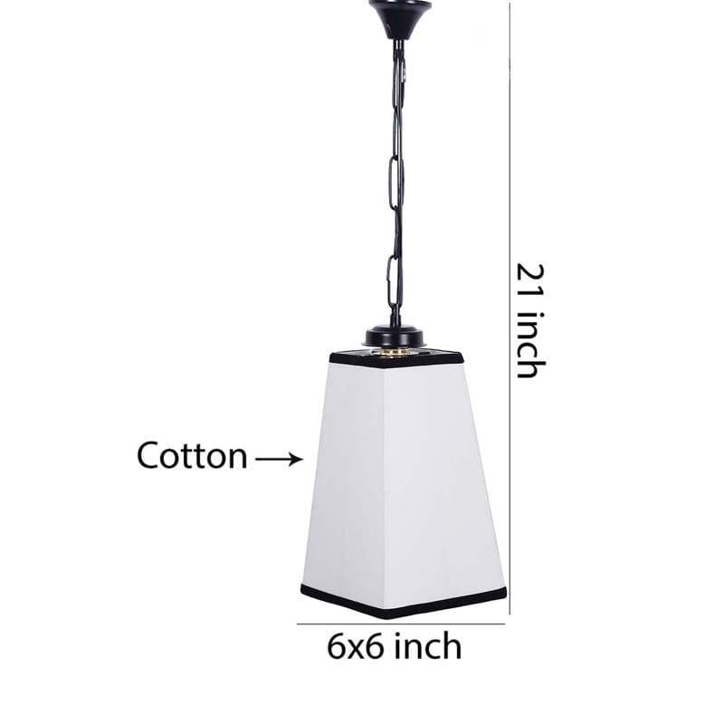 Vintage Cotton Ceiling Lamp - White media 5