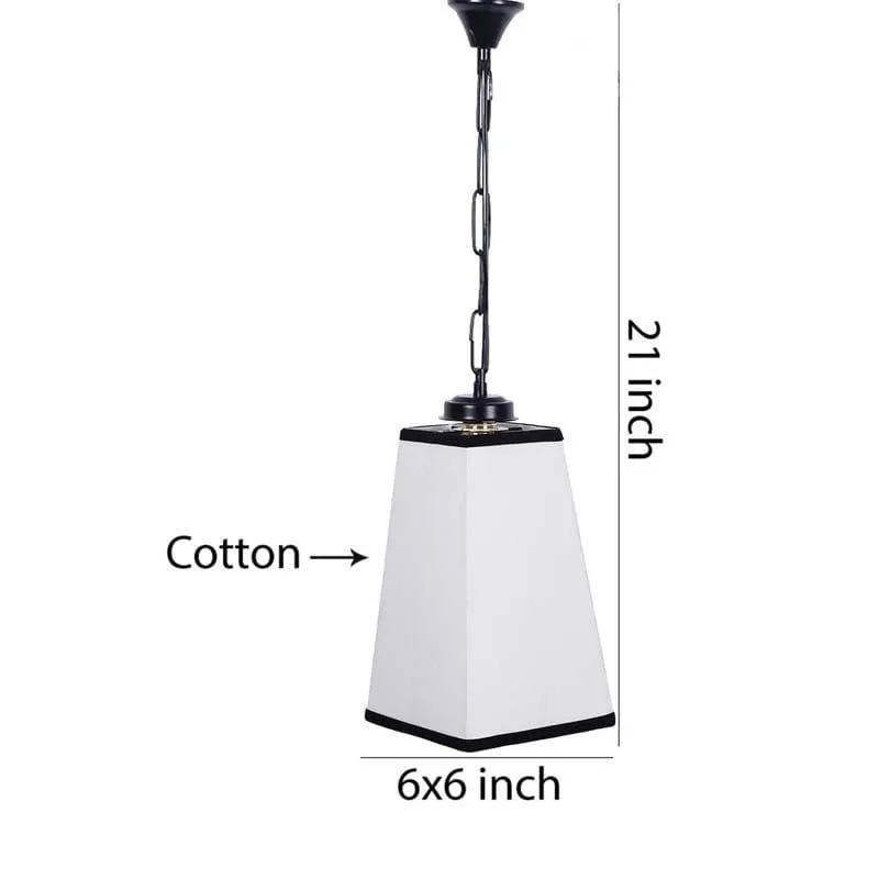 Vintage Cotton Ceiling Lamp - White media 5