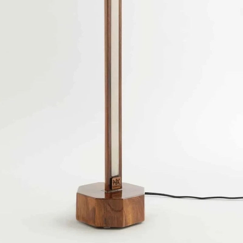 Slim Vertical Rose Wood LED Wooden Floor Lamp media 6