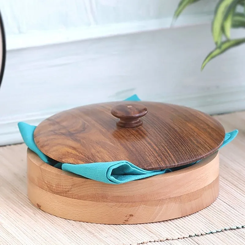 Elegant Oven-Safe Sheesham Wood Casserole media 1