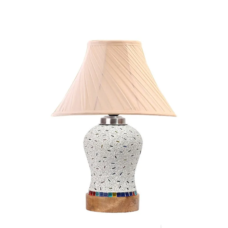 Nivora I Pleated Wooden Table Lamp - Multicolor media 5