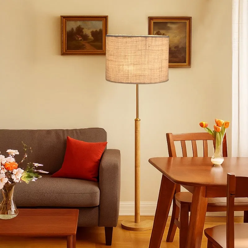 Zenith Glow Wooden Floor Lamp - White media 1