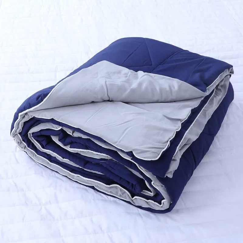 Adova Reversible Microfiber Comforter (Blue & Grey) - 120 GSM media 5