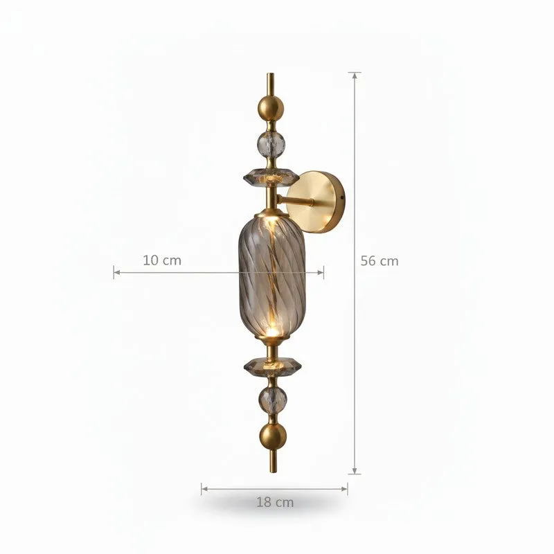 Crystal Drizzle Metal and Glass LED Wall Lamp media 6